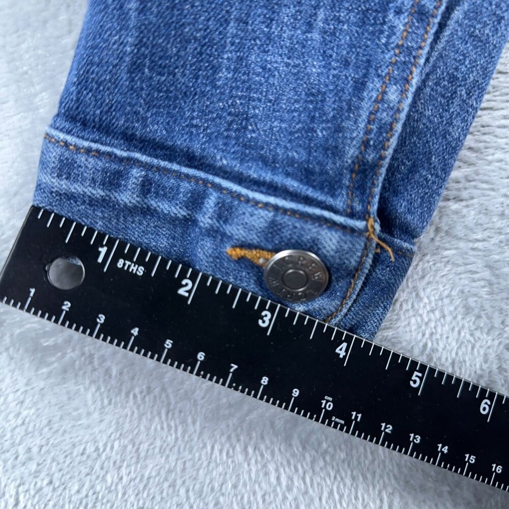J. Crew Denim Jean Jacket Biker Trucker Pockets 02661SU Womens Blue Size Small - Picture 11 of 12